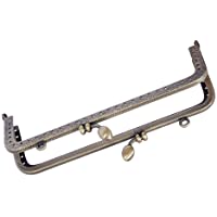 SUPVOX Cierre de Monedero de Metal Retro Monedero Marco Beso Cierre Boquillas para Bolsos Decoración 18 cm (Bronce verde…